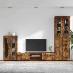Casa si Gradina - Mobilier - Seturi de mobilier - Seturi living - Set comoda TV cu sertar cu Raft Stejar fumuriu Lemn compozit - Infinity.ro