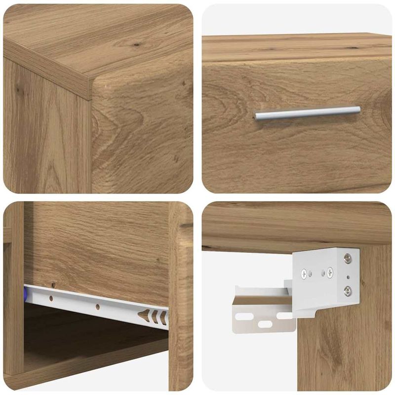 Casa si Gradina - Mobilier - Seturi de mobilier - Seturi living - Set comoda TV cu sertar cu Raft Stejar Artizanal Lemn compozit - Infinity.ro