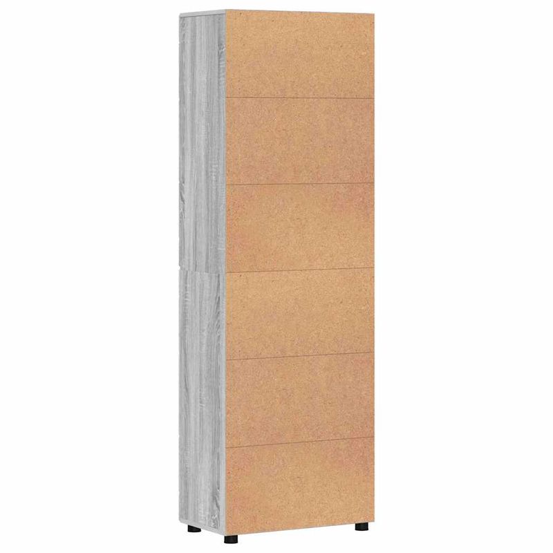 Casa si Gradina - Mobilier - Seturi de mobilier - Seturi living - Bufet cu Raft cu usa Gri Sonoma 60 x 35 x 182 cm Lemn compozit - Infinity.ro