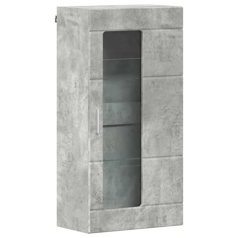 Casa si Gradina - Mobilier - Seturi de mobilier - Seturi living - Set comoda TV cu sertar cu Raft Gri din beton Lemn compozit - Infinity.ro