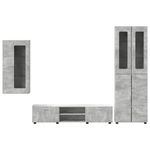 Casa si Gradina - Mobilier - Seturi de mobilier - Seturi living - Set comoda TV cu sertar cu Raft Gri din beton Lemn compozit - Infinity.ro