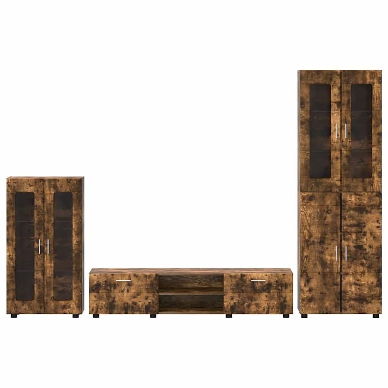 Casa si Gradina - Mobilier - Seturi de mobilier - Seturi living - Set comoda TV cu sertar cu Raft Stejar fumuriu Lemn compozit - Infinity.ro