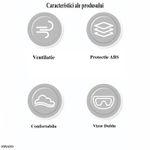 Auto si Moto - Moto - Echipamente protectie moto - Casti moto - Casca Moto/Scuter FIXATO Italia, Viziera Dubla, Protectie UV, marime universala 56-62cm, Neagra - Infinity.ro