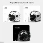 Auto si Moto - Moto - Echipamente protectie moto - Casti moto - Casca Moto/Scuter FIXATO Italia, Viziera Dubla, Protectie UV, marime universala 56-62cm, Neagra - Infinity.ro