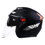 Auto si Moto - Moto - Echipamente protectie moto - Casti moto - Casca Moto/Scuter FIXATO BK, Viziera Dubla, Protectie UV, Ventilatie Superioara, marime universala 54-59cm, Negru mat - Infinity.ro