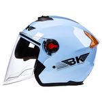Auto si Moto - Moto - Echipamente protectie moto - Casti moto - Casca Moto/Scuter FIXATO BK, Viziera Dubla, Protectie UV, Ventilatie Superioara, marime universala 54-59cm, Albastru - Infinity.ro