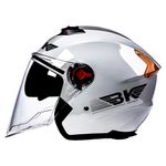 Auto si Moto - Moto - Echipamente protectie moto - Casti moto - Casca Moto/Scuter FIXATO BK, Viziera Dubla, Protectie UV, Ventilatie Superioara, marime universala 54-59cm, Argintiu - Infinity.ro