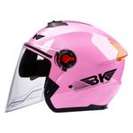 Auto si Moto - Moto - Echipamente protectie moto - Casti moto - Casca Moto/Scuter FIXATO BK, Viziera Dubla, Protectie UV, Ventilatie Superioara, marime universala 54-59cm, Roz - Infinity.ro