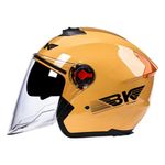 Auto si Moto - Moto - Echipamente protectie moto - Casti moto - Casca Moto/Scuter FIXATO BK, Viziera Dubla, Protectie UV, Ventilatie Superioara, marime universala 54-59cm, Galben - Infinity.ro