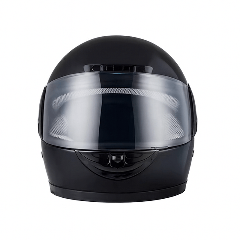 Auto si Moto - Moto - Echipamente protectie moto - Casti moto - Casca moto/scuter Full face unisex, cu viziera, marime universala 58-62cm, Negru Lucios - Infinity.ro