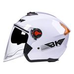 Auto si Moto - Moto - Echipamente protectie moto - Casti moto - Casca Moto/Scuter FIXATO BK, Viziera Dubla, Protectie UV, Ventilatie Superioara, marime universala 54-59cm, Alb - Infinity.ro