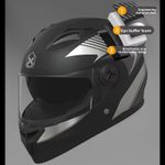 Auto si Moto - Moto - Echipamente protectie moto - Casti moto - Casca Moto/Scuter FIXATO Phantom, Protectie UV, Viziera Dubla, Ventilatie buna, Negru Auriu, Marime universala 54-62 cm - Infinity.ro