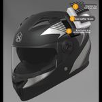 Auto si Moto - Moto - Echipamente protectie moto - Casti moto - Casca Moto/Scuter FIXATO Phantom, Protectie UV, Viziera Dubla,Ventilatie buna,Negru Argintiu,Marime universala 54-62 cm - Infinity.ro