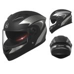 Auto si Moto - Moto - Echipamente protectie moto - Casti moto - Casca Moto/Scuter FIXATO Phantom, Protectie UV, Viziera Dubla,Ventilatie buna,Negru Argintiu,Marime universala 54-62 cm - Infinity.ro