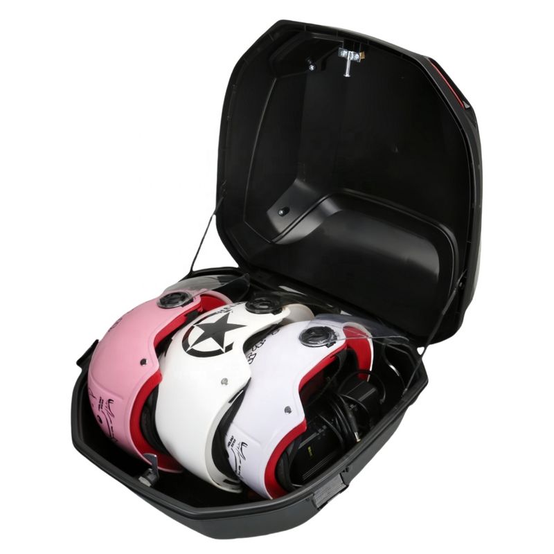Auto si Moto - Moto - Accesorii moto si consumabile - Cutie portbagaj moto / scuter, 39x39x29 cm, FIXATO, cu cheie si sistem antifurt, Negru - Infinity.ro