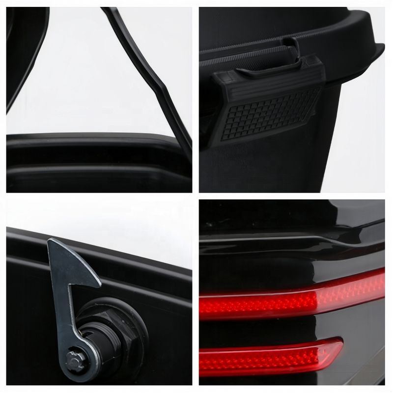 Auto si Moto - Moto - Accesorii moto si consumabile - Cutie portbagaj moto / scuter, 39x39x29 cm, FIXATO, cu cheie si sistem antifurt, Negru - Infinity.ro