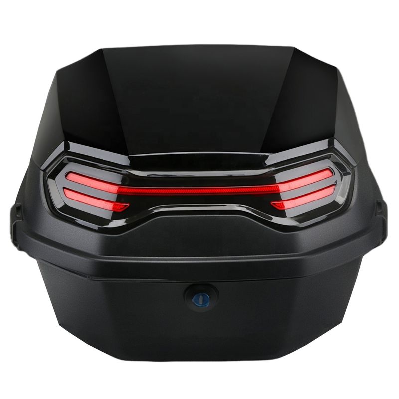 Auto si Moto - Moto - Accesorii moto si consumabile - Cutie portbagaj moto / scuter, 39x39x29 cm, FIXATO, cu cheie si sistem antifurt, Negru - Infinity.ro