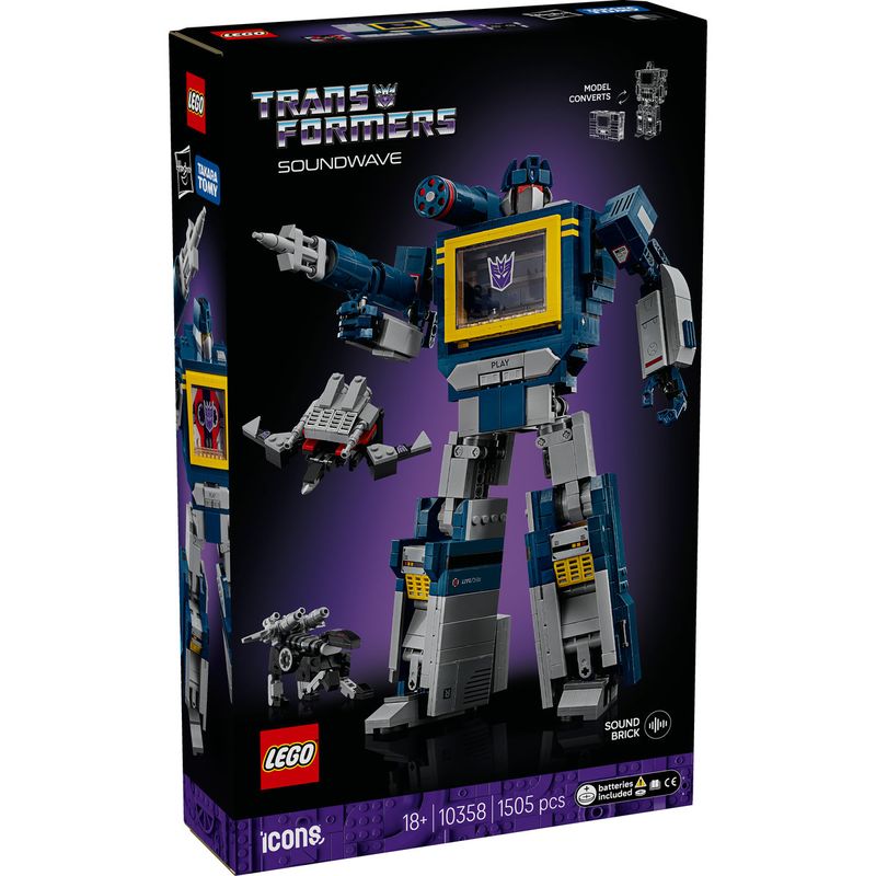 Jucarii, Copii si Bebe - Jucarii si jocuri - Seturi de constructie si cuburi - Seturi de constructie - LEGO Icons Transformers Soundwave 10358 - Infinity.ro