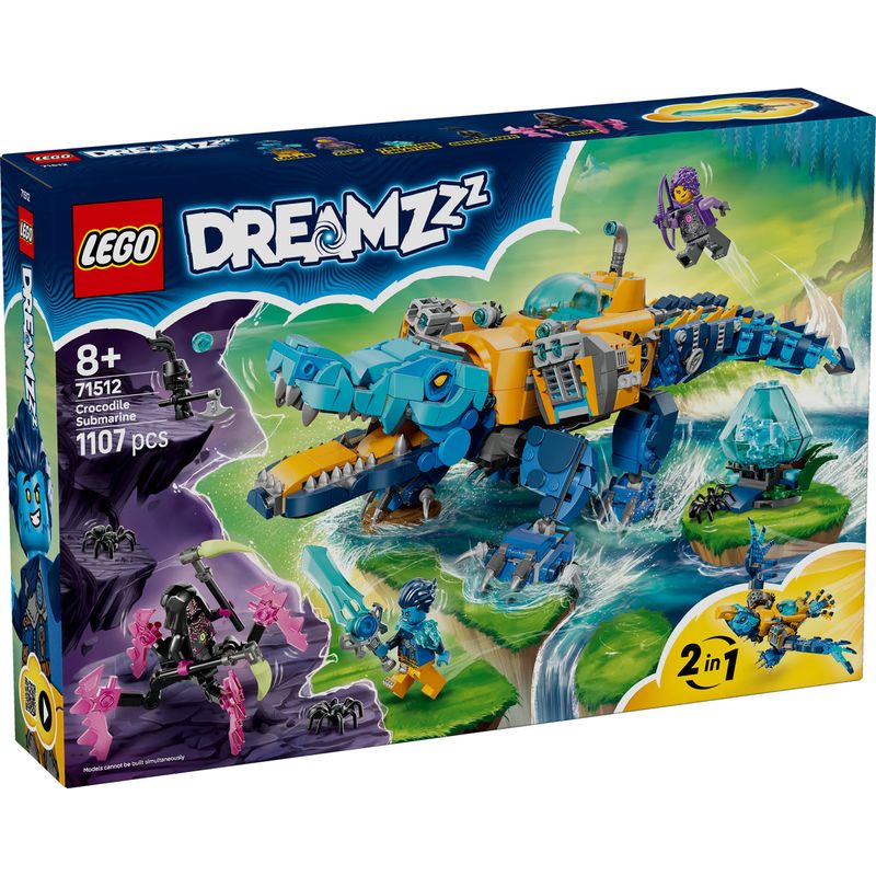 Jucarii, Copii si Bebe - Jucarii si jocuri - Seturi de constructie si cuburi - Seturi de constructie - LEGO DREAMZzz Submarin Crocodil 71512 - Infinity.ro