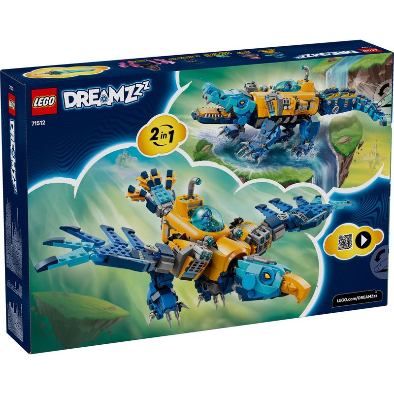 Jucarii, Copii si Bebe - Jucarii si jocuri - Seturi de constructie si cuburi - Seturi de constructie - LEGO DREAMZzz Submarin Crocodil 71512 - Infinity.ro