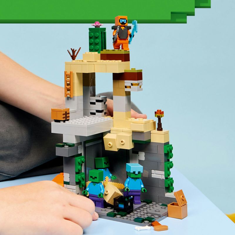 Jucarii, Copii si Bebe - Jucarii si jocuri - Seturi de constructie si cuburi - Seturi de constructie - LEGO Minecraft Temnita cu zombi 21587 - Infinity.ro