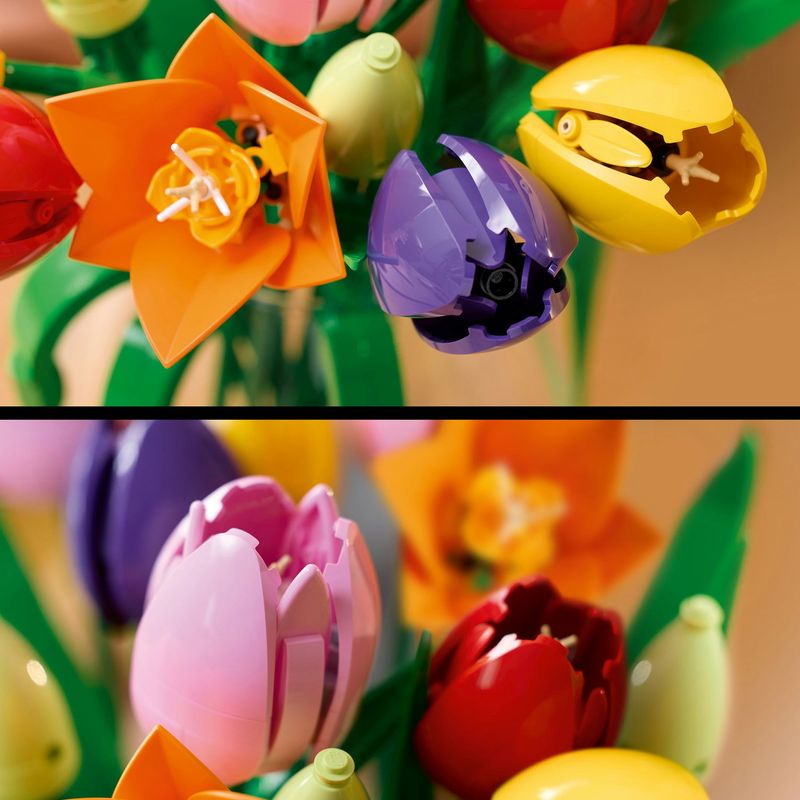 Jucarii, Copii si Bebe - Jucarii si jocuri - Seturi de constructie si cuburi - Seturi de constructie - LEGO Botanicals Buchet de lalele 11501 - Infinity.ro