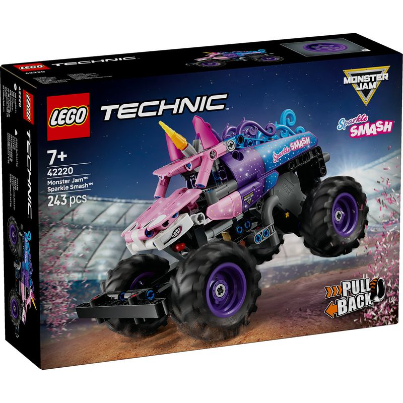 Jucarii, Copii si Bebe - Jucarii si jocuri - Seturi de constructie si cuburi - Seturi de constructie - LEGO Technic Monster Jam Sparkle Smash 42220 - Infinity.ro