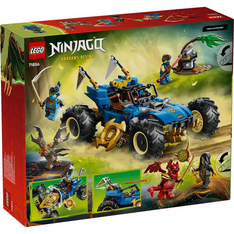Jucarii, Copii si Bebe - Jucarii si jocuri - Seturi de constructie si cuburi - Seturi de constructie - LEGO NINJAGO Masina Transformabila a lui Jay 71856 - Infinity.ro