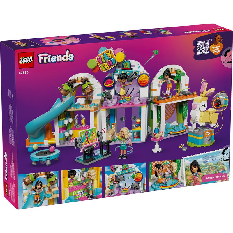 Jucarii, Copii si Bebe - Jucarii si jocuri - Seturi de constructie si cuburi - Seturi de constructie - LEGO Friends Loc de joaca la interior 42686 - Infinity.ro