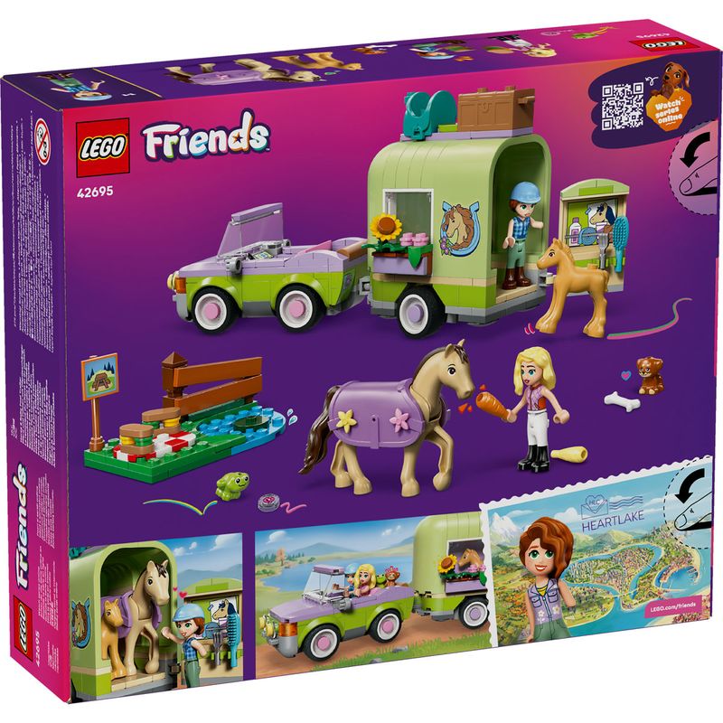 Jucarii, Copii si Bebe - Jucarii si jocuri - Seturi de constructie si cuburi - Seturi de constructie - LEGO Friends Remorca pentru cal si manz 42695 - Infinity.ro