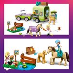 Jucarii, Copii si Bebe - Jucarii si jocuri - Seturi de constructie si cuburi - Seturi de constructie - LEGO Friends Remorca pentru cal si manz 42695 - Infinity.ro
