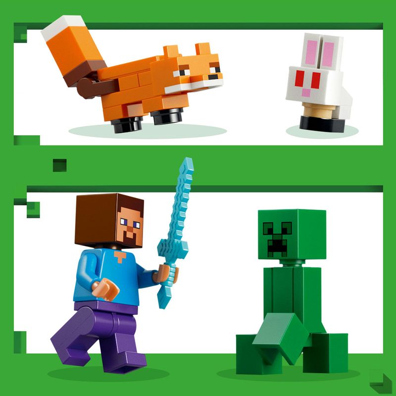 Jucarii, Copii si Bebe - Jucarii si jocuri - Seturi de constructie si cuburi - Seturi de constructie - LEGO Minecraft Aventura din Taiga a lui Steve 21583 - Infinity.ro
