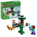 Jucarii, Copii si Bebe - Jucarii si jocuri - Seturi de constructie si cuburi - Seturi de constructie - LEGO Minecraft Aventura din Taiga a lui Steve 21583 - Infinity.ro