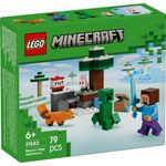 Jucarii, Copii si Bebe - Jucarii si jocuri - Seturi de constructie si cuburi - Seturi de constructie - LEGO Minecraft Aventura din Taiga a lui Steve 21583 - Infinity.ro