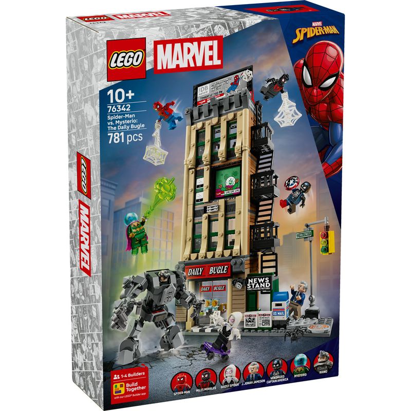 Jucarii, Copii si Bebe - Jucarii si jocuri - Seturi de constructie si cuburi - Seturi de constructie - LEGO Marvel Omul Paianjen vs Mysterio Daily Bugle 76342 - Infinity.ro