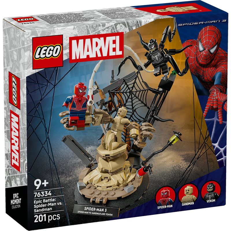 Jucarii, Copii si Bebe - Jucarii si jocuri - Seturi de constructie si cuburi - Seturi de constructie - LEGO Marvel Batalie Memorabila Omul Paianjen vs Sandman 76334 - Infinity.ro