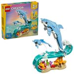 Jucarii, Copii si Bebe - Jucarii si jocuri - Seturi de constructie si cuburi - Seturi de constructie - LEGO Creator 3 in 1 Animale marine Delfini superbi 31385 - Infinity.ro