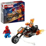 Jucarii, Copii si Bebe - Jucarii si jocuri - Seturi de constructie si cuburi - Seturi de constructie - LEGO Marvel Omul Paianjen vs Calaretul Fantoma pe Motocicleta 76335 - Infinity.ro