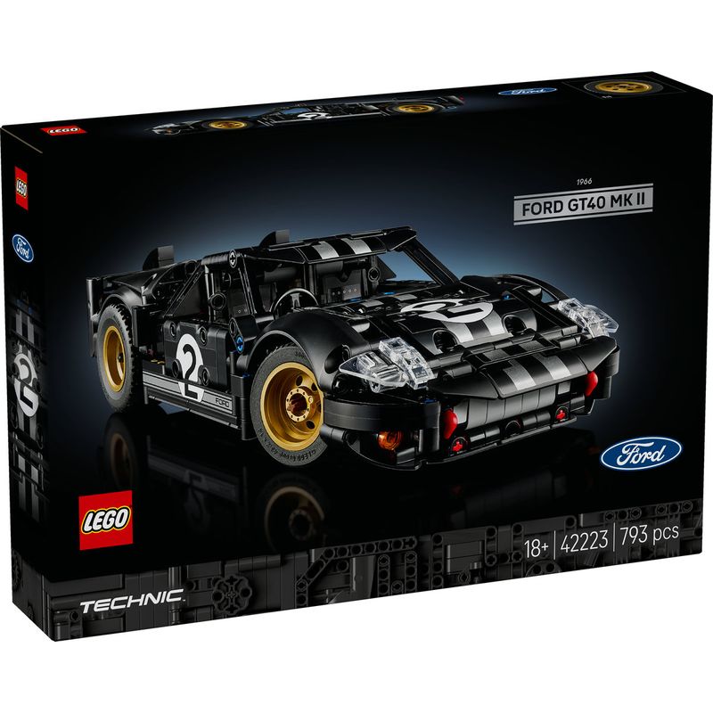Jucarii, Copii si Bebe - Jucarii si jocuri - Seturi de constructie si cuburi - Seturi de constructie - LEGO Technic Masina de curse 1966 Ford GT40 MKII 42223 - Infinity.ro