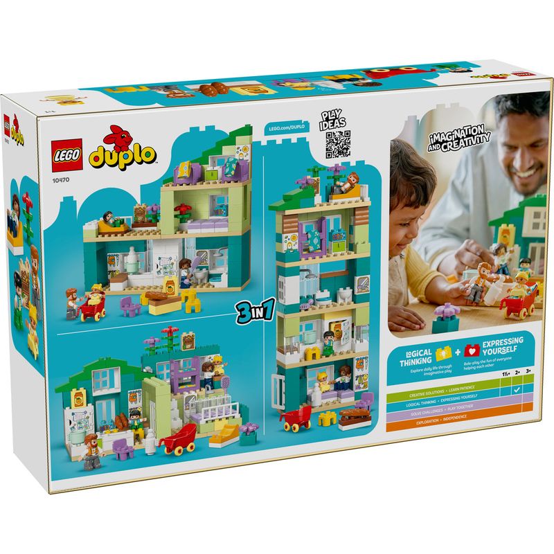 Jucarii, Copii si Bebe - Jucarii si jocuri - Seturi de constructie si cuburi - Seturi de constructie - LEGO DUPLO Casa Moderna de Familie 3 in 1 10470 - Infinity.ro