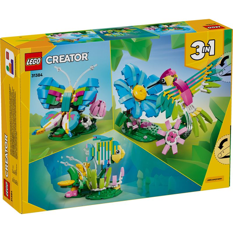 Jucarii, Copii si Bebe - Jucarii si jocuri - Seturi de constructie si cuburi - Seturi de constructie - LEGO Creator 3 in 1 Animale salbatice Colibri colorat 31384 - Infinity.ro