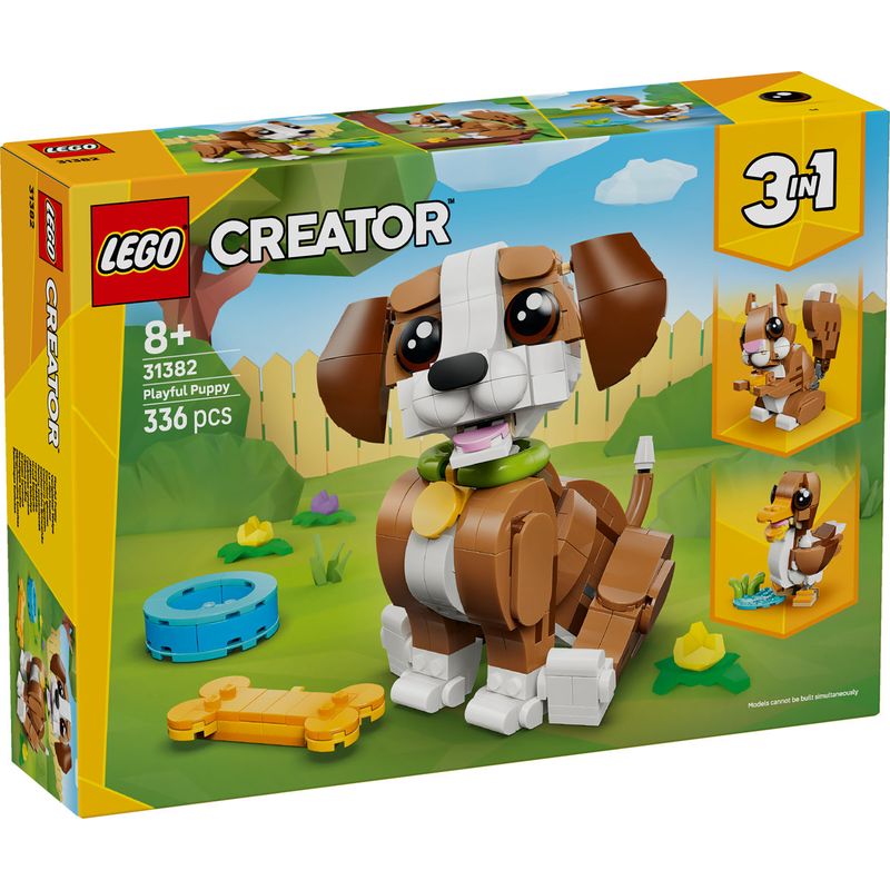 Jucarii, Copii si Bebe - Jucarii si jocuri - Seturi de constructie si cuburi - Seturi de constructie - LEGO Creator 3 in 1 Animale adorabile Catelus jucaus 31382 - Infinity.ro