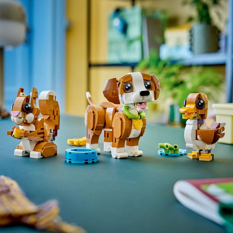 Jucarii, Copii si Bebe - Jucarii si jocuri - Seturi de constructie si cuburi - Seturi de constructie - LEGO Creator 3 in 1 Animale adorabile Catelus jucaus 31382 - Infinity.ro