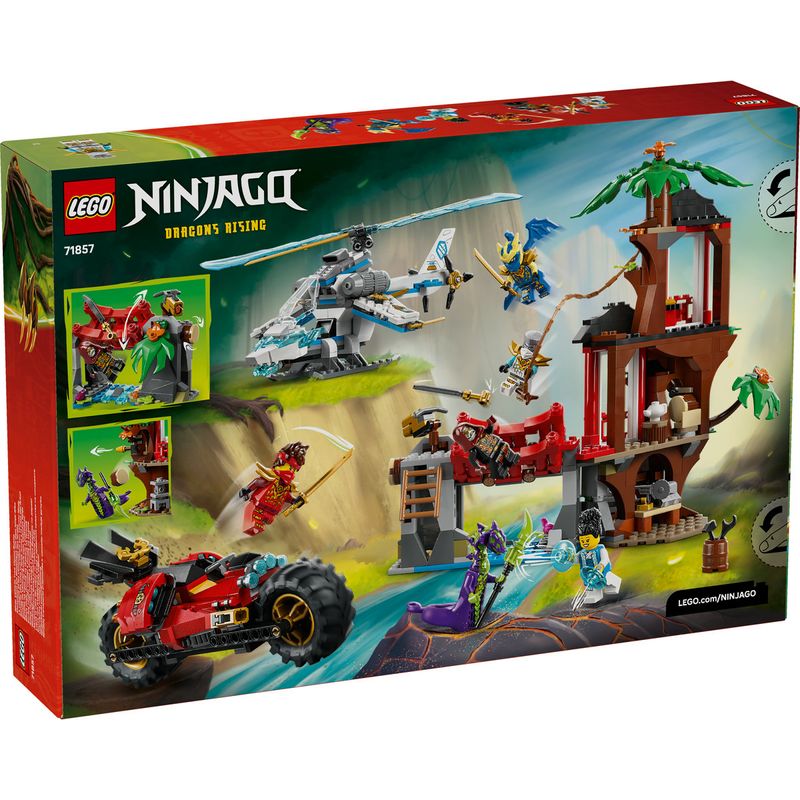 Jucarii, Copii si Bebe - Jucarii si jocuri - Seturi de constructie si cuburi - Seturi de constructie - LEGO NINJAGO Lupta la Casa din Copac cu Vehicule Ninja 71857 - Infinity.ro