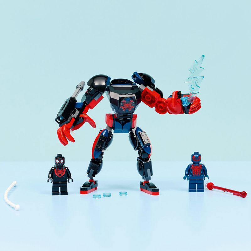 Jucarii, Copii si Bebe - Jucarii si jocuri - Seturi de constructie si cuburi - Seturi de constructie - LEGO Marvel Robotul lui Miles Morales vs Omul Paianjen 2099 76337 - Infinity.ro
