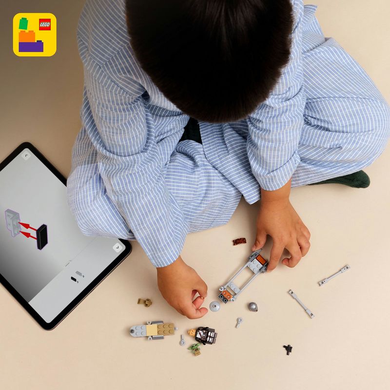 Jucarii, Copii si Bebe - Jucarii si jocuri - Seturi de constructie si cuburi - Seturi de constructie - LEGO Star Wars Motocicleta Rapida a lui Mandalorian si Grogu 75436 - Infinity.ro