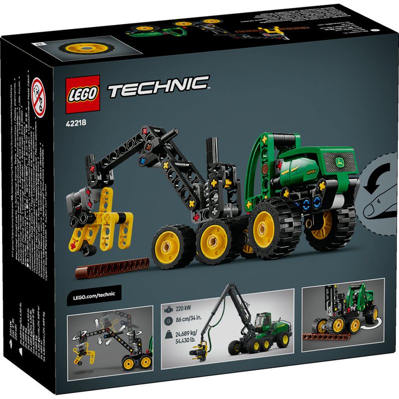 Jucarii, Copii si Bebe - Jucarii si jocuri - Seturi de constructie si cuburi - Seturi de constructie - LEGO Technic Utilaj de taiat si stivuit copaci John Deere 1470H 42218 - Infinity.ro