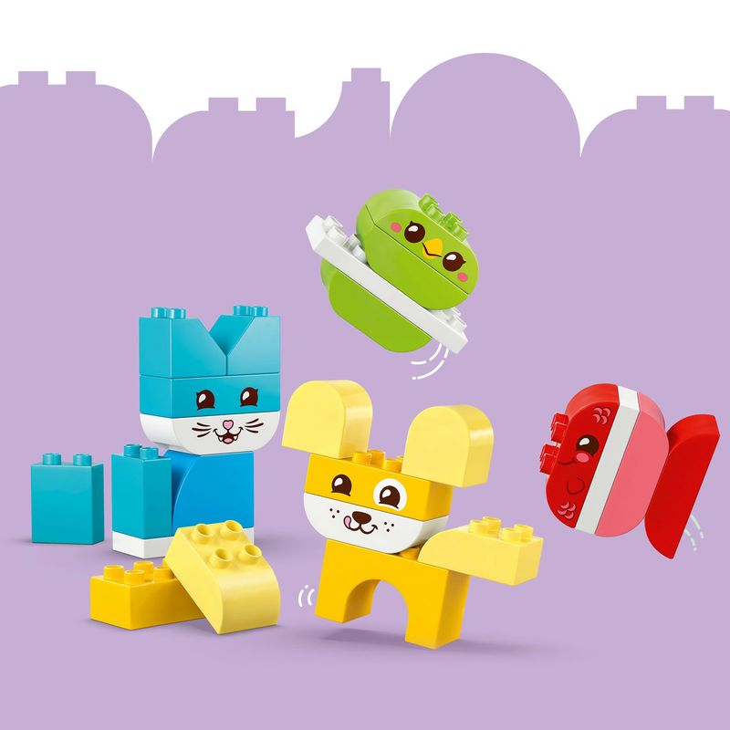 Jucarii, Copii si Bebe - Jucarii si jocuri - Seturi de constructie si cuburi - Seturi de constructie - LEGO DUPLO Primele Mele Animale de Companie Creative 3 in 1 10477 - Infinity.ro