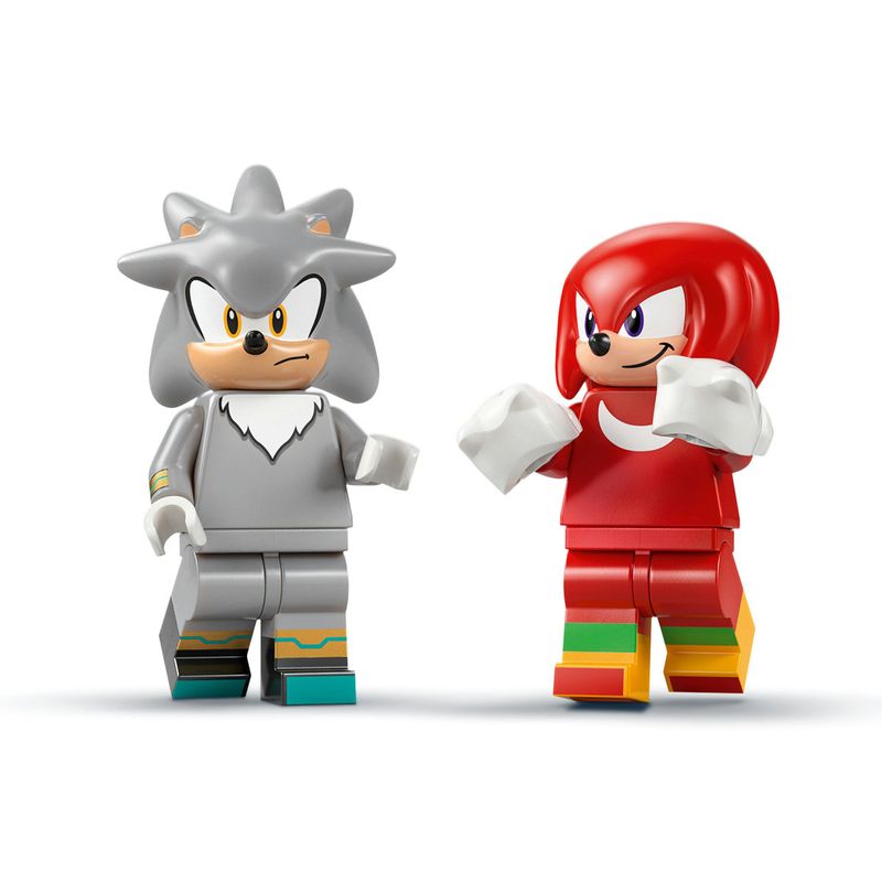 Jucarii, Copii si Bebe - Jucarii si jocuri - Seturi de constructie si cuburi - Seturi de constructie - LEGO Sonic the Hedgehog Masina lui Silver vs Camionul lui Knuckles 77118 - Infinity.ro