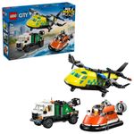 Jucarii, Copii si Bebe - Jucarii si jocuri - Seturi de constructie si cuburi - Seturi de constructie - LEGO City Avion, Autospeciala si Aeroglisor 60505 - Infinity.ro